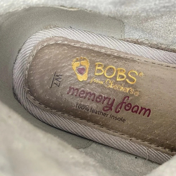 Bobs  by Sketchers Grey Suede Lace Up Ankle Bootie - Picture 10 of 10